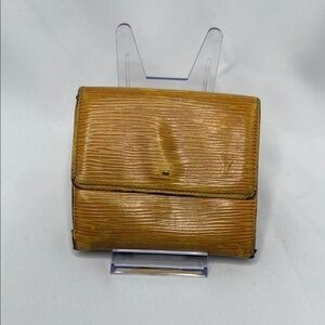 Louis Vuitton Tri-Fold Yellow/Purple Epi Leather Wallet | Unisex | Pre-Owned |